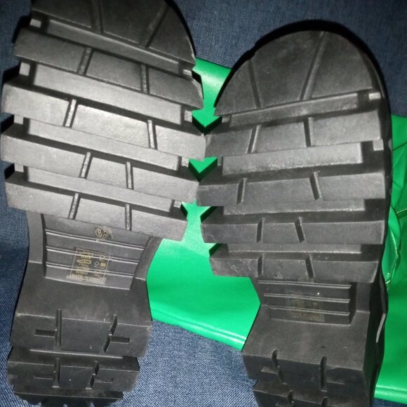 AZALEA WANG " IT'S UP FROM HERE "THIGH HIGH FLATFORM BOOT /GREEN (BRAND NEW !) - Picture 6 of 7